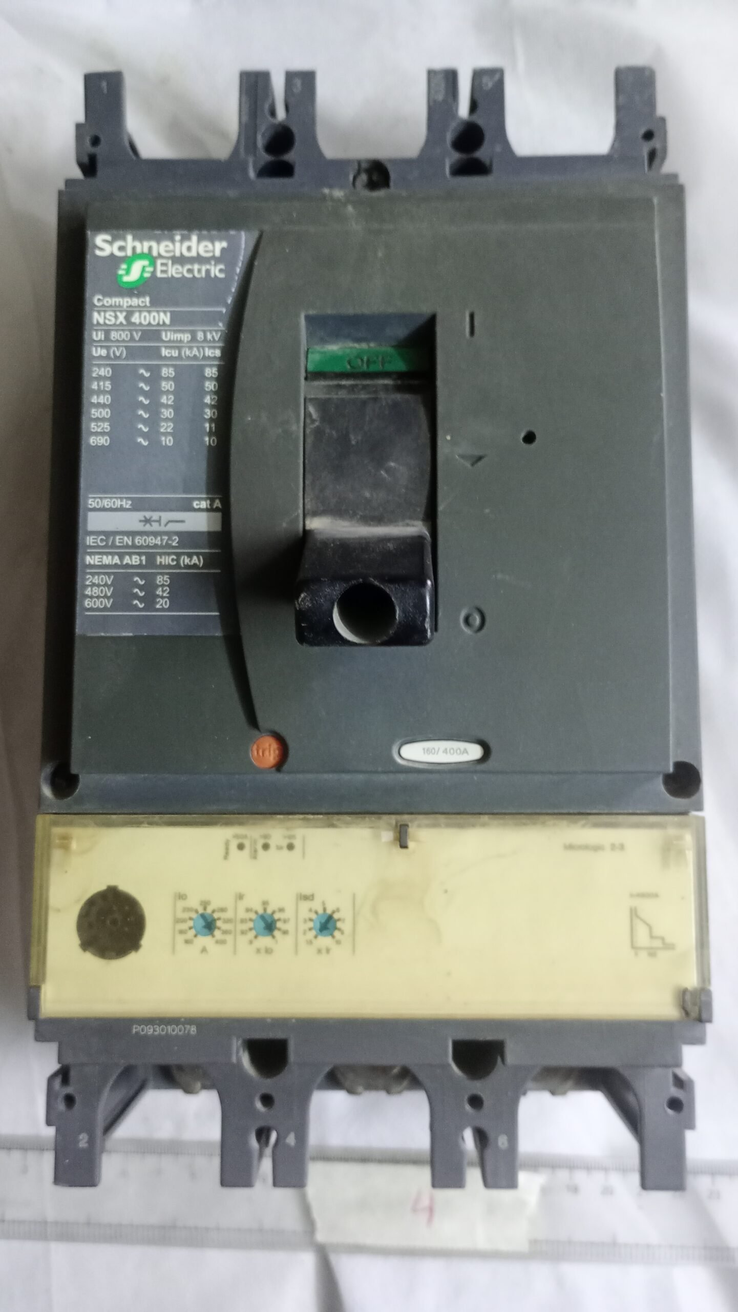 Schneider NSX400N Micrologic 2.3 3P Circuit Breaker | 400A - Image 2