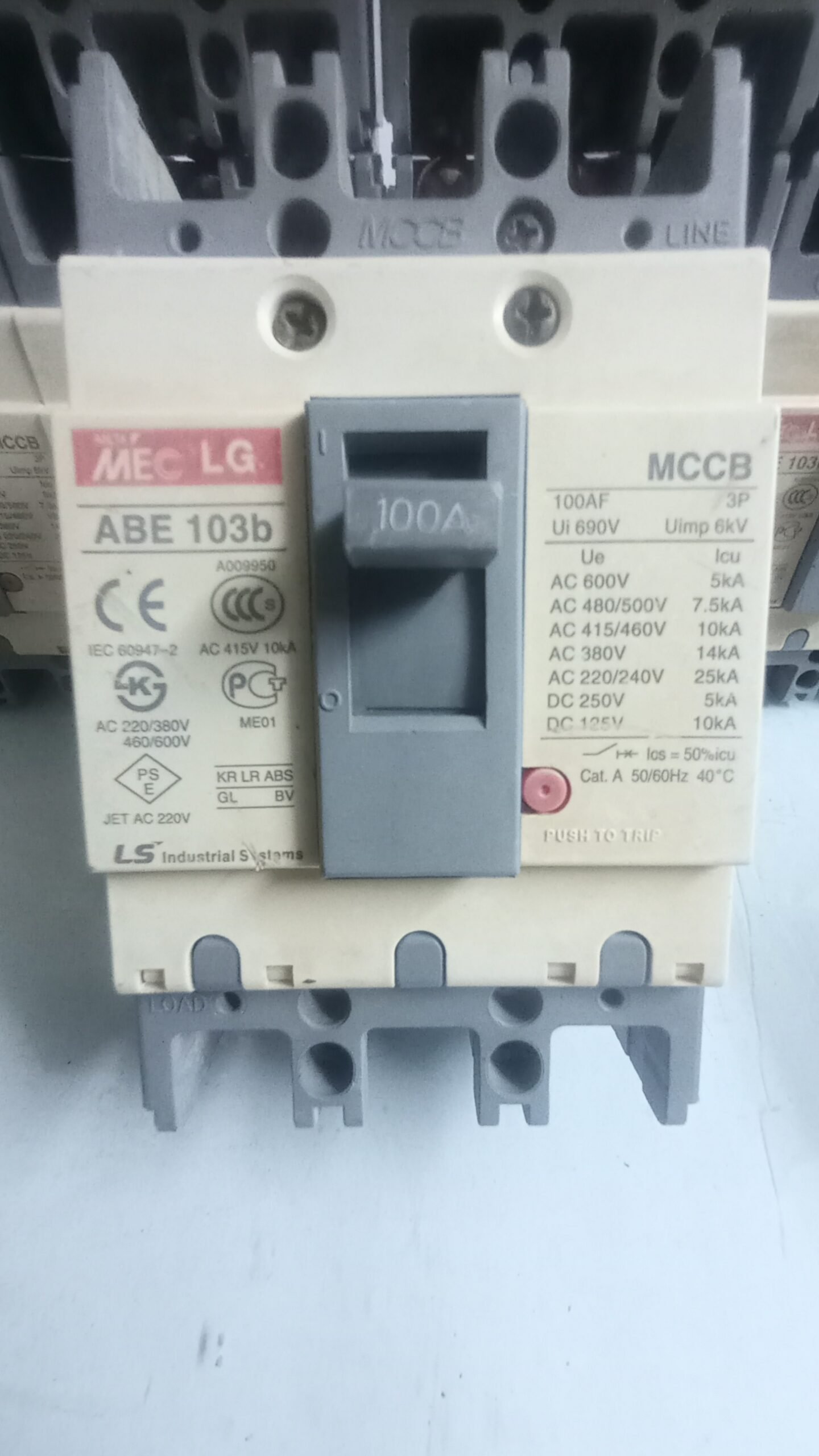 LS ABE 103B MCCB 100A | Molded Case Circuit Breaker - Image 4