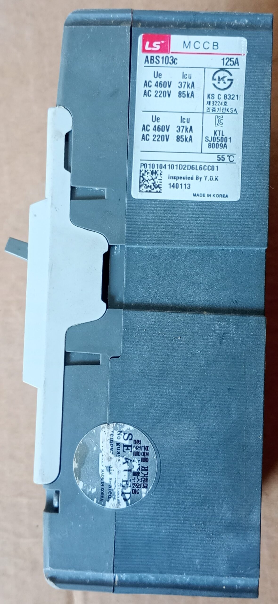 LS Metasol ABS 103C 125A Used MCCB 3P | Molded Case Circuit Breaker - Image 3